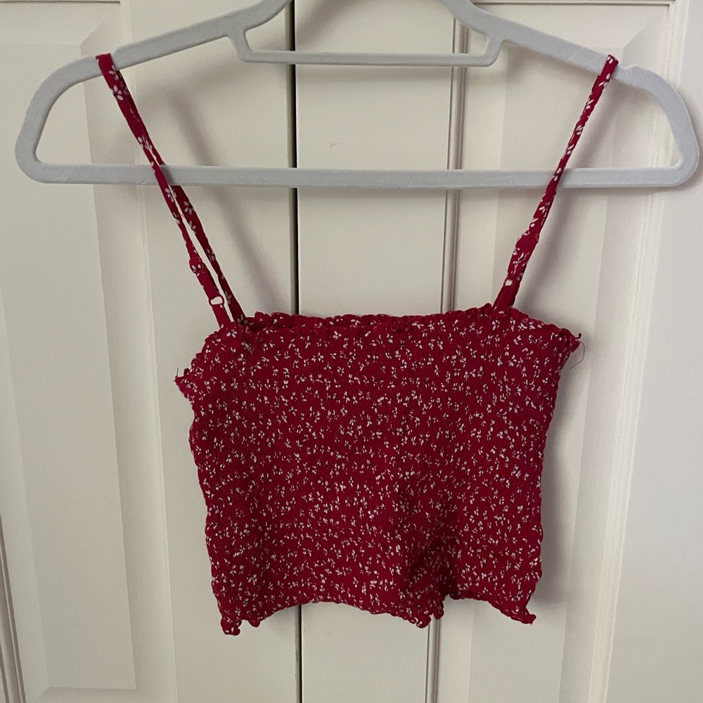 NWOT John Galt Red Ruched Top